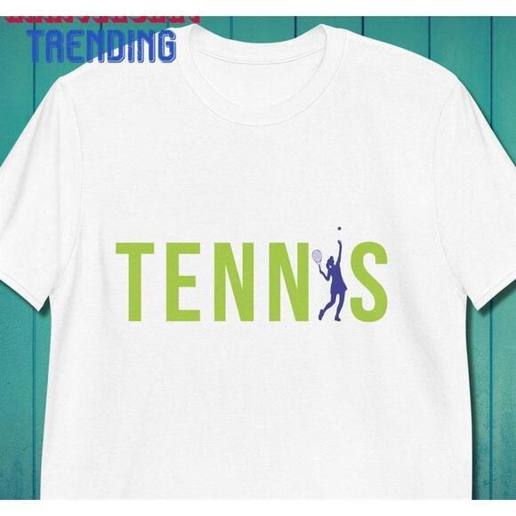 Other - Tennis With Female Silhouette Unisex Tshirt Tee Classic
